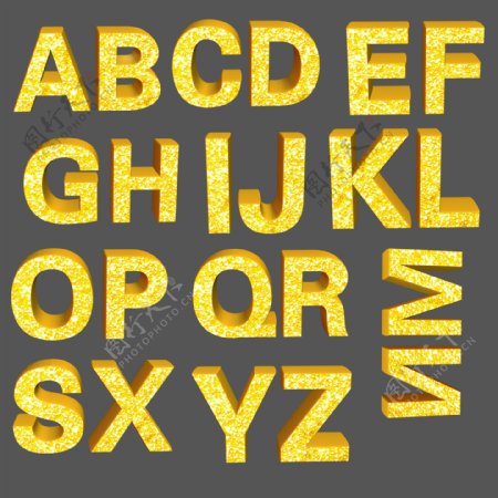3D金属立体字母情人节艺术字