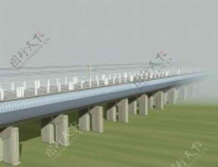 跨江大桥模型