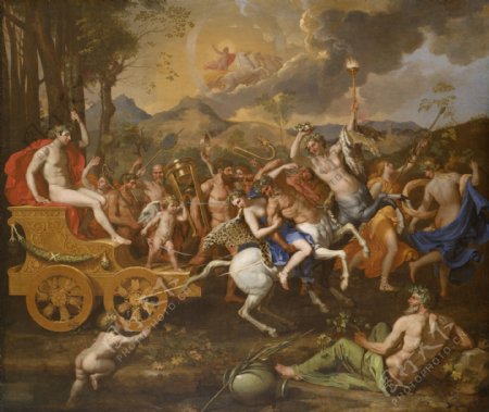 NicolasPoussinTheTriumphofBacchus16351636法国画家尼古拉斯普桑NicolasPoussin古典主义油画装饰画