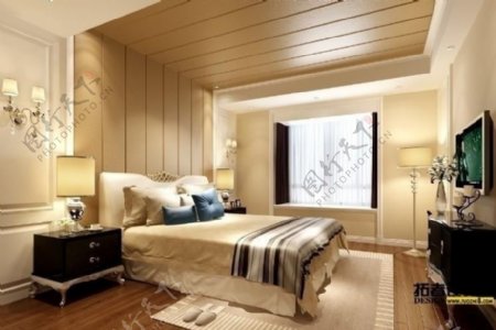 现代欧式卧室效果图图片
