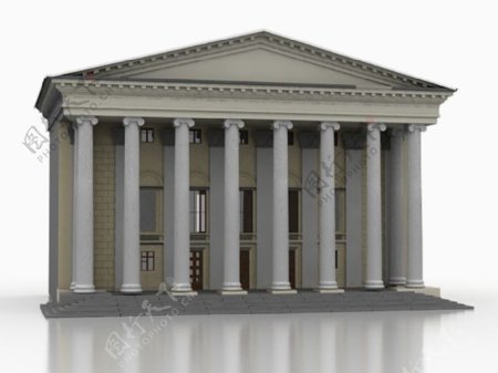 3D国外戏院建筑模型
