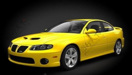 黄色轿车图片