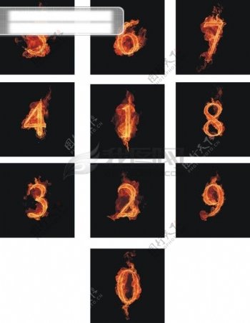 火焰燃烧数字字母1234567890精品图片实用图片