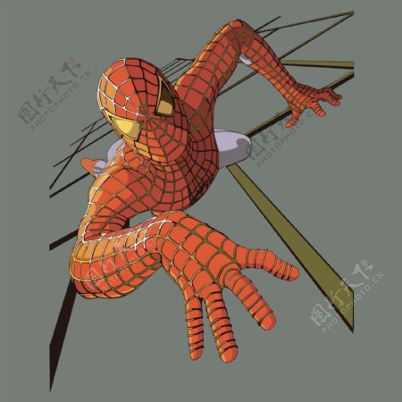 印花矢量图T恤图案卡通形象热门动画蜘蛛侠免费素材