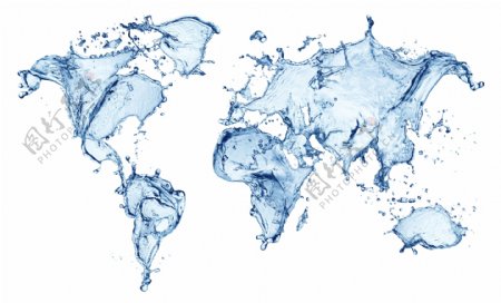 动感清凉水花喷溅的地图