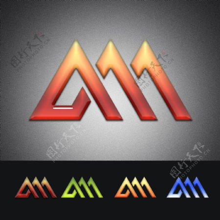 三a水晶logo设计图片
