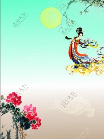 中秋节宣传矢量背景中秋海报背景图片