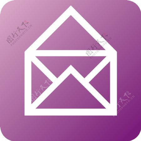 紫色信封图标