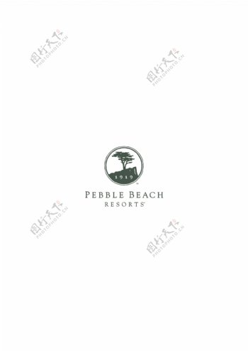 PebbleBeachResortslogo设计欣赏PebbleBeachResorts知名酒店标志下载标志设计欣赏