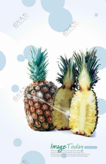 菠萝水果海报图片PSD素材