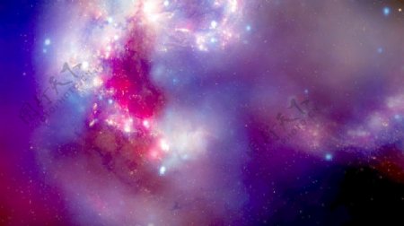 粉红色紫色和蓝色的天空在空间运动的背景视频免费下载