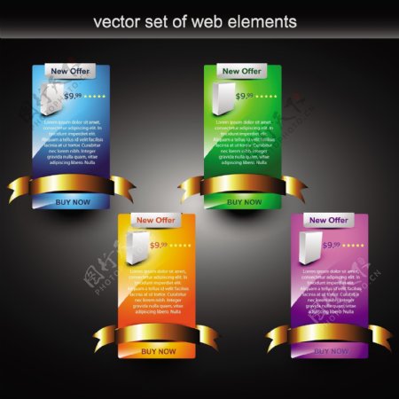 网页设计装饰应用元素矢量素材