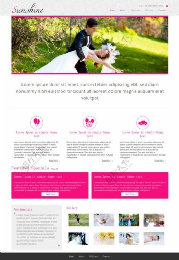 粉色婚礼网站