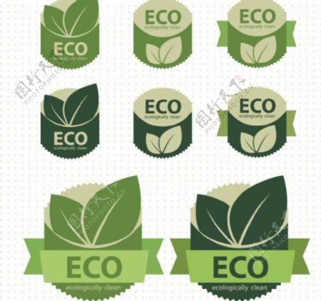 绿色生态标志标签图片
