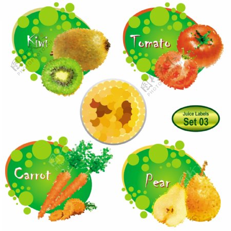 水果标签矢量素材图片