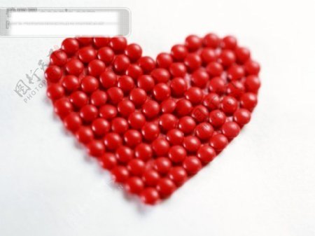 情人节装饰浪漫的心糖果点阵红色的心型