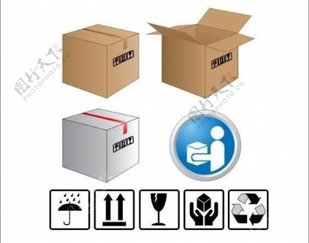 包装纸箱标志图片