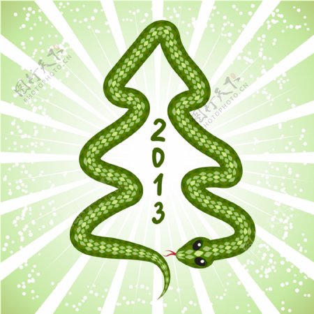 2013新年蛇形图案背景矢量素材