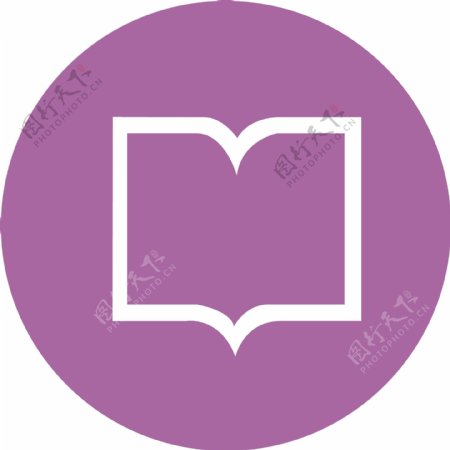 紫色背景书本图标