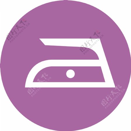 紫色背景电烫斗图标