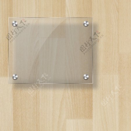 玻璃质感木板背景