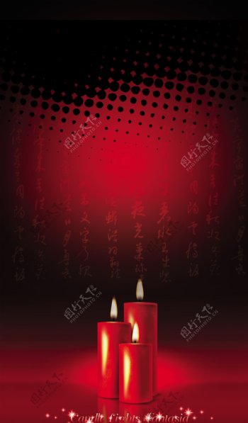 龙腾广告平面广告PSD分层素材源文件古典红烛