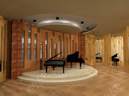 钢琴展厅图片