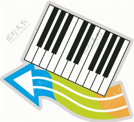 钢琴键盘图片