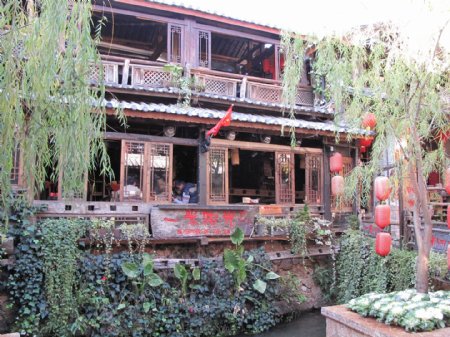 丽江古城的一米阳光酒吧图片