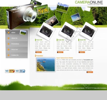 摄影师家园网站模版图片