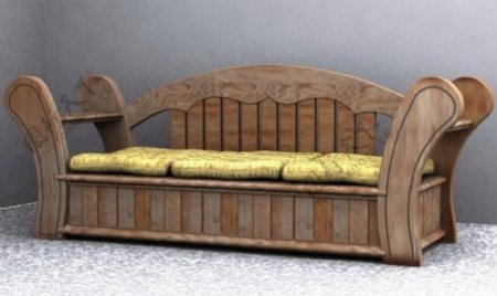 中式沙发模型图片
