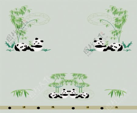 熊猫竹情图片