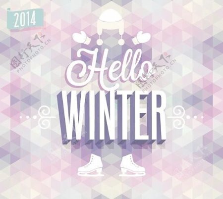 2014冬季海报模板矢量素材2
