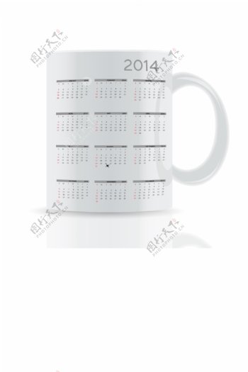 马克杯创意2014日历设计