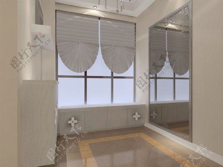 欧式客厅窗帘设计效果图图片