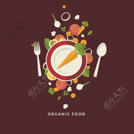 扁平餐厅logo