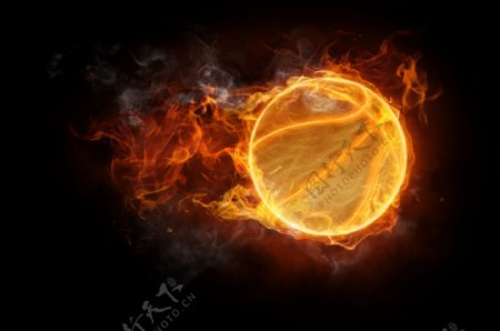 燃烧的球体图片