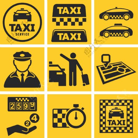 出租车taxi标图片
