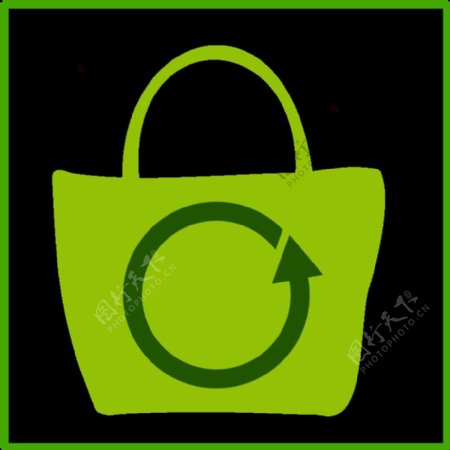 生态绿色购物图标