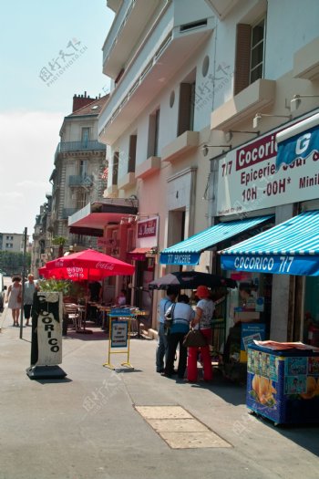 法国第戎街边的商店图片