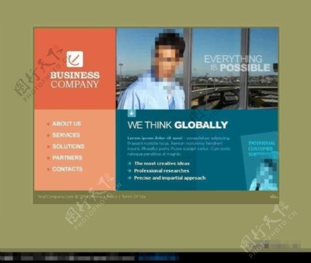金融公司网页设计模板