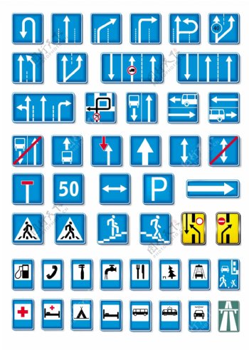 公共交通标识图标矢量素材图片