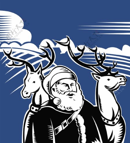 圣诞老人圣诞老人克劳斯驯鹿