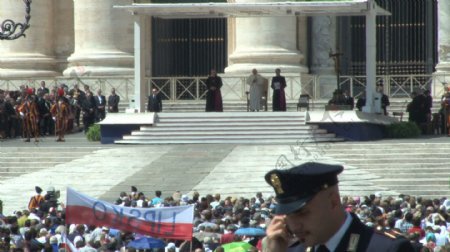 教皇在圣彼得斯广场的录像祈祷股票视频免费下载