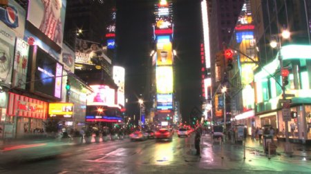 纽约时代广场夜间慢2股票的录像