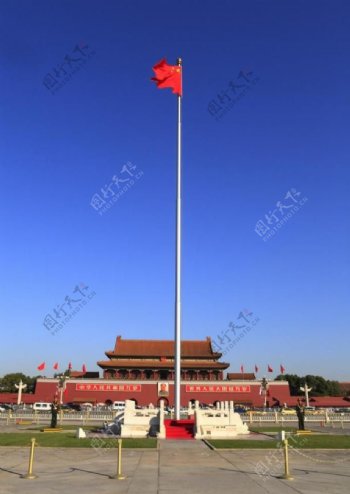 天安门广场旗帜图片
