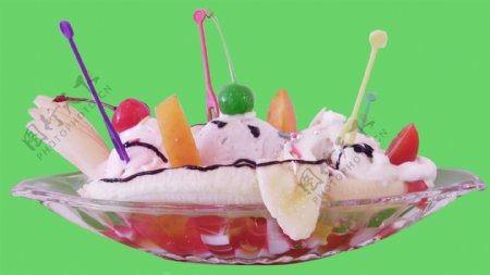 香焦船冰淇淋图片