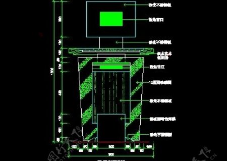 资料展架填单台柱子营业厅门面实例装修施工图纸cad详图76