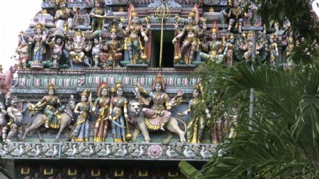 印度教的寺庙建筑存量的录像