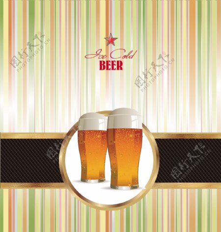 创意啤酒海报设计矢量图06